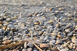 Pebbles at the lakeshore