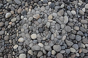 Pebbles by the ocean