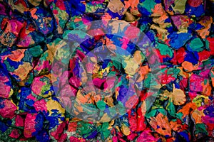 Pebbles painted bright colored paint