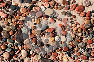 Pebbles on the sand