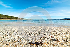Pebbles by the sea in Cala Andreani