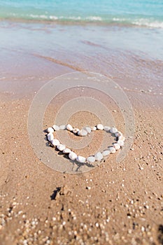 Pebbles in the shape of a heart