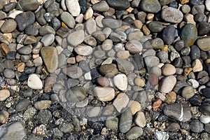 Pebbles and water background