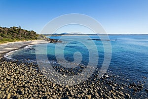 Pebbly Beach Aerial Morning Seascape