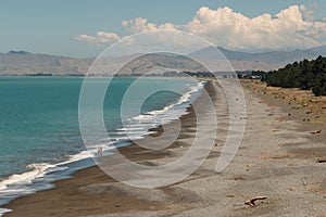 Pebbly beach in Cloudy Bay