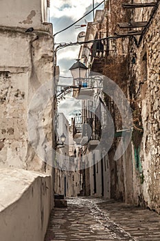 Peble Stone Street in Old Town of Ibiza photo