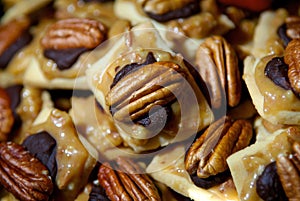 Pecan and chocolate candies