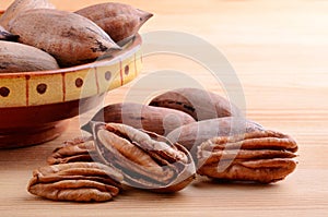 Pecan nuts in bowl