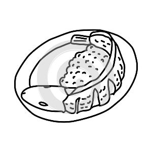 Pecel Lele Icon. Doodle Hand Drawn or Outline Icon Style