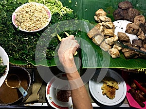 Pecel is a Popular Street Food in Java, Indonesia