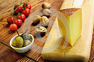 Pecorino toscano, italian sheep cheese, typical of Tuscany photo