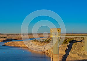 The Pecos River was dammed to create Santa Rosa Lake in Guadalupe County, New Mexico