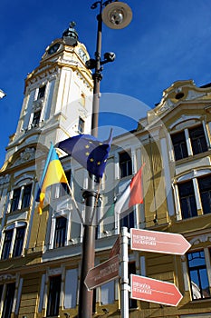 Pecs, Hungary. City in Baranya county. City hall tower