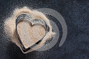 Pectin Powder in a Heart Shape