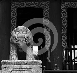 Peculiar animal creature on the temple