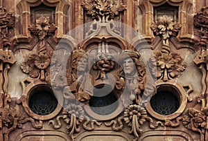 Peculiar characters above the main entrance photo