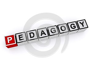 Pedagogy word block photo