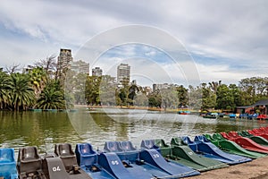 Pedal Boats and lake at Bosques de Palermo - Buenos Aires, Argentina