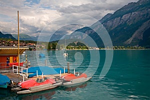 Pedal Boats on Lake Brienz, Switzerland photo