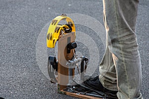 Pedal with tambourines and percussion