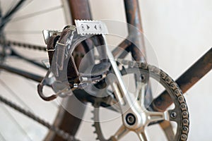 Pedal of vintage bicycle