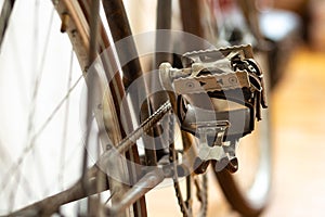 Pedal of vintage bicycle