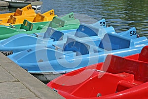 Pedalo Boats on the River Dee in Chester photo