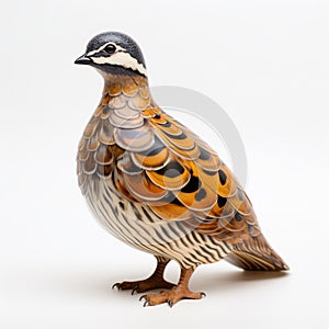 Pedernaar Quail Statue Pattern-based Painting In Clayware