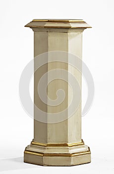 Pedestal column wooden for plant or statue