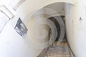 Pedestrian access tunnel Arco da sloth, or Arco da Conceição in Lisbon