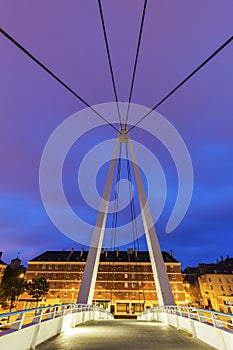 Pedestrian bridge in Le Havre photo