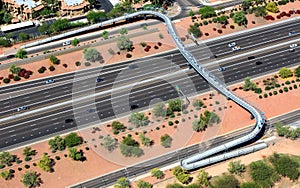 Pedestrian Bridge over freeway