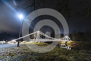 Pedestrian bridge over Lagan, VÃ¤rnamo, Sweden