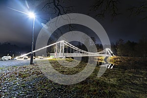 Pedestrian bridge over Lagan, VÃ¤rnamo, Sweden