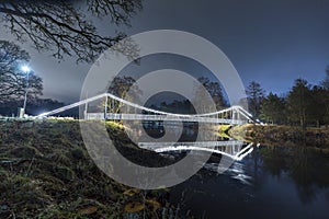 Pedestrian bridge over Lagan, VÃ¤rnamo, Sweden