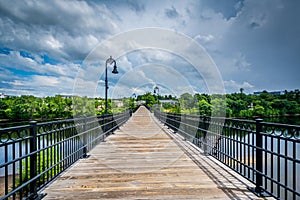 Pedestrian bridge over the Merrimack River, in Manchester, New