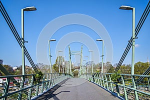 Pedestrian bridge over the river