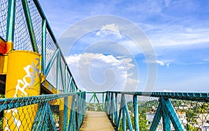 Pedestrian bridge overpass passerelle walkway skyway in Puerto Escondido Mexico