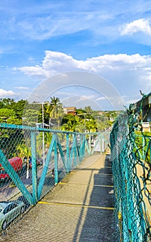 Pedestrian bridge overpass passerelle walkway skyway in Puerto Escondido Mexico