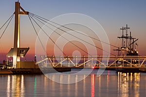 Pedestrian Bridge in Ustka photo