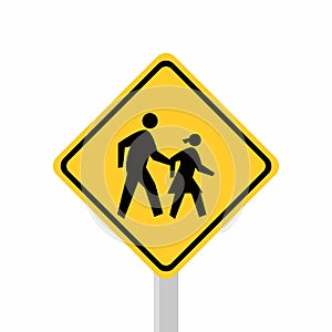 Pedestrian and children traffic signs