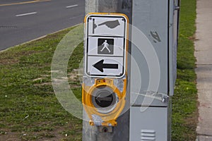 Pedestrian crossing button