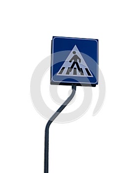 pedestrian crossing road sign isolated