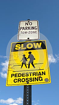 Pedestrian crossing sign