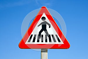 Pedestrian crossing sign