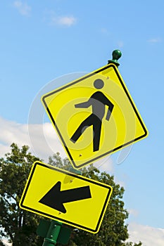 Pedestrian crossing sign