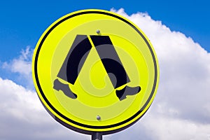 Pedestrian crossing sign, Australia, Australian traffic warn sign 