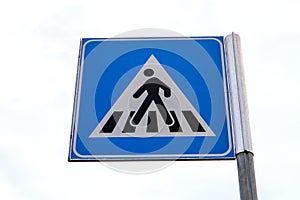 A Pedestrian Crossing sign in Italy