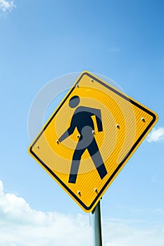 The Pedestrian crossing sign