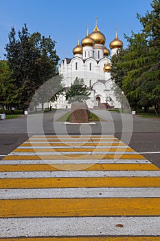 Pedestrian crossing to the Assumption Cathedral, Yaroslavl, Russ